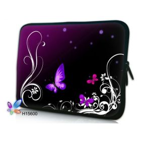 WestBag pouzdro na notebook do 14.4" Purpurový motýlci