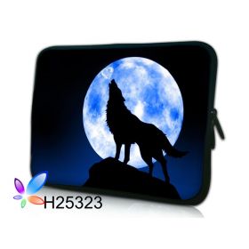 WestBag pouzdro na notebook do 14.4" Vlk vyjící na měsíc