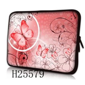 WestBag pouzdro na notebook do 14.4" Motýlek růžový