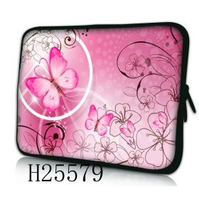 WestBag pouzdro na notebook do 17.4" Motýlek růžový