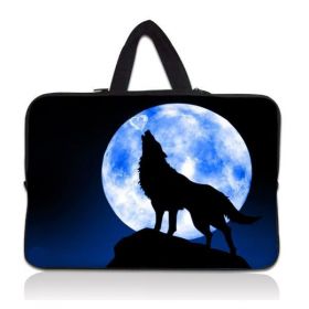 WestBag taška na notebook do 14.4" Vlk vyjící na měsíc