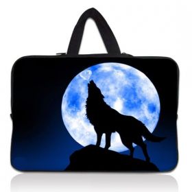 WestBag taška na notebook do 17.4" Vlk vyjící na měsíc