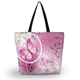 Nákupní a plážová taška WestBag - Růžový motýl