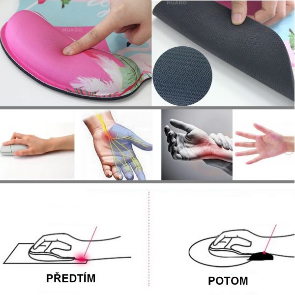 Huado ergonomická podložka pod myš Annual rings